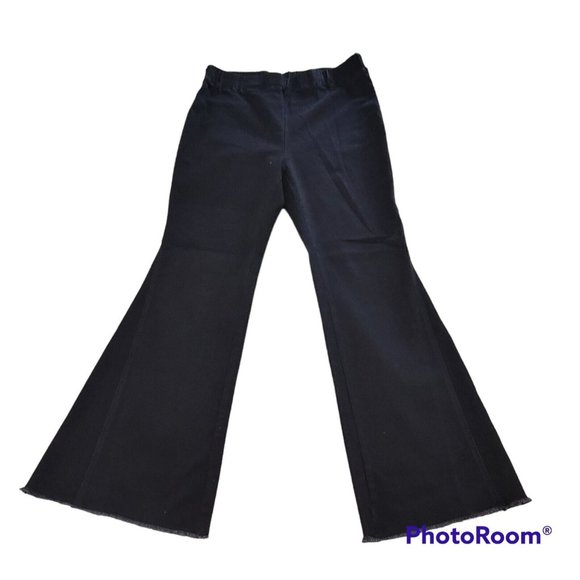 Curvy Girl By Ashley Stewart Women's Black Denim Flare Pants Size 1X*NEW! w/ Tag - Picture 1 of 16